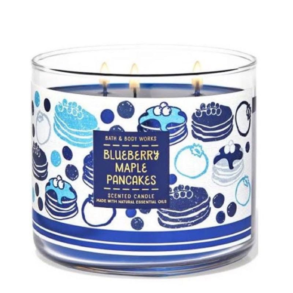 Bath & Body Works Blueberry Maple Pancakes 3 Wick Candle